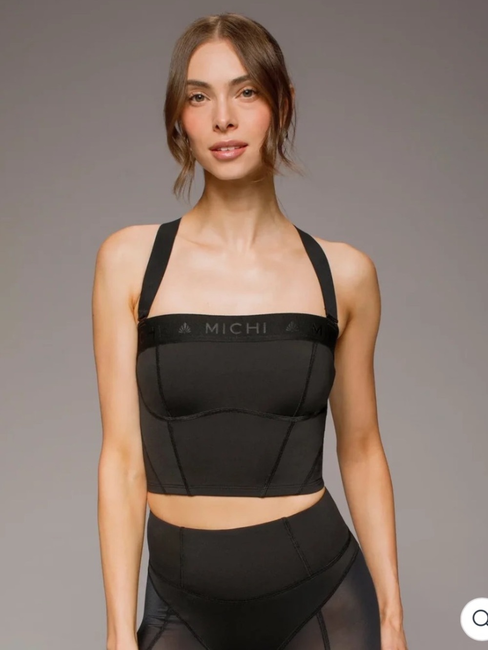 Black Michi Pulse Bustier top with removable straps